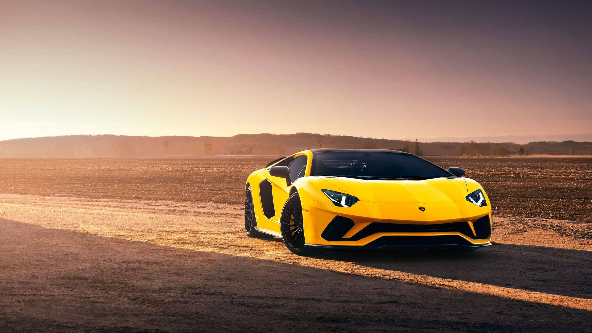 Lamborghini yellow banner